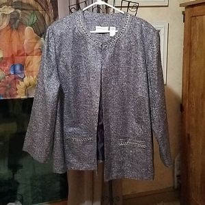 Purple glittery tweed Blazer Alfred Dunner